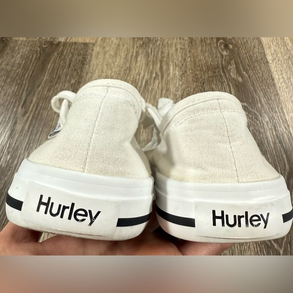 Hurley Carrie Low Top White Canvas Shoes - Size 6.5M - Picture 8 of 8